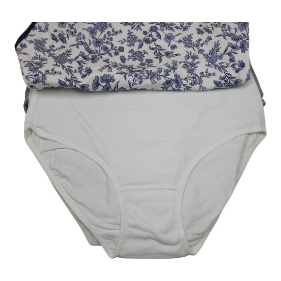 Laura Ashley 5-Pack Cotton Spandex Panties Medium Tag Free Floral & Solid Blue - Picture 9 of 13
